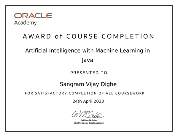 Oracle: AI ML Java